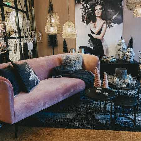 Sofa | Samt-Sofa | Susann (2-Sitzer) in Pink -  von LIVING online kaufen bei LIVINGforme.