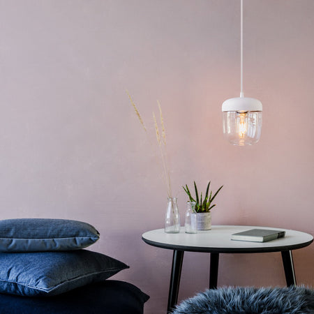 Lampenschirm | UMAGE | "Acorn" Leuchte – White Polished Steel -  von UMAGE online kaufen bei LIVINGforme.