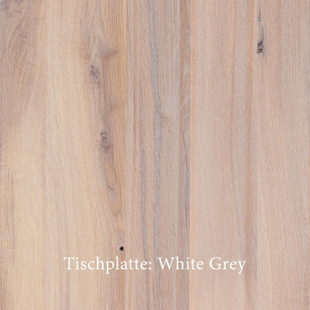 Esstisch | Esstisch | Lara White Grey aus Eiche, lackiert auf Metallbeinen - 160cm x 90cm von LIVING online kaufen bei LIVINGforme.