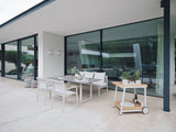 Stapelsessel | Stapelsessel Tilo Aluminium greige Textilen Sesam/Aluminiumarmlehnen greige - von Stern Möbel online kaufen bei LIVINGforme.