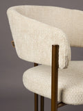 Naida Armlehnstuhl, 2er-Set in Beige, Detail
