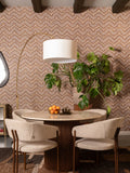 Naida Armlehnstuhl, 2er-Set in Beige im Raum