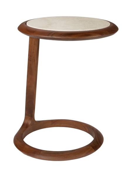 Doppio Beistelltisch Braun/Creme, Ansicht 1