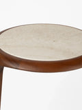 Doppio Beistelltisch Braun/Creme, Detail