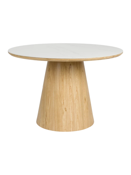 Almira Esstisch Marmoroptik Ø 115 cm in Natur, Ansicht 1