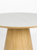 Almira Esstisch Marmoroptik Ø 115 cm in Natur, Detail