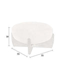 Emilius Pouf Beige, Maßzeichnung