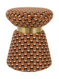 Pin Pouf Braun/Gold, Ansicht 1