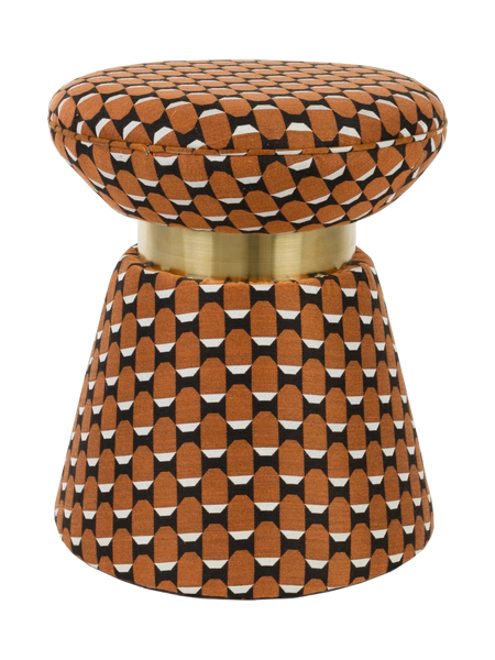 Pin Pouf Braun/Gold, Ansicht 1