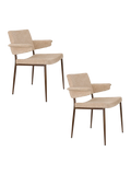 Portland Armlehnstuhl Beige, 2er-Set, Ansicht 6
