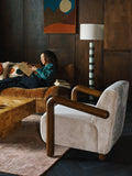 Robinson Loungesessel Beige im Raum