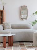 Noxx Pouf in Beige im Raum