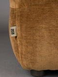 Hackman Hocker Velours in Cognac, Detail