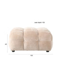 Hackman Hocker Velours in Beige, Maßzeichnung
