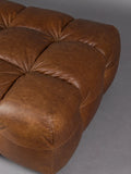 Hackman Hocker Leder in Dunkelbraun, Detail