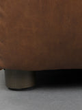 Hackman Hocker Leder in Dunkelbraun, Detail