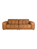 Hackman 3-Sitzer Sofa Leder in Cognac, Ansicht 1