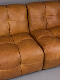 Hackman 3-Sitzer Sofa Leder in Cognac, Detail