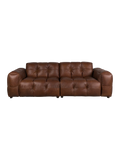 Hackman 3-Sitzer Sofa Leder in Dunkelbraun, Ansicht 1
