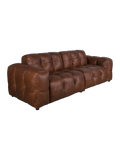 Hackman 3-Sitzer Sofa Leder in Dunkelbraun, Ansicht 2