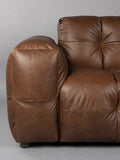 Hackman 3-Sitzer Sofa Leder in Dunkelbraun, Detail