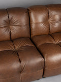 Hackman 3-Sitzer Sofa Leder in Dunkelbraun, Detail