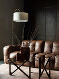 Hackman 3-Sitzer Sofa Leder in Dunkelbraun im Raum