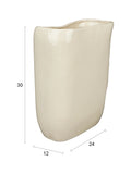 Edna Vase in Beige, Maßzeichnung