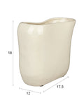 Edna Vase in Beige, Maßzeichnung