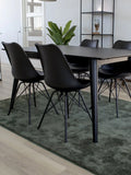 Oslo Esszimmerstuhl PU, schwarz, schwarze Beine Esszimmerstuhl Living Nordic