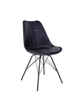 Oslo Esszimmerstuhl PU, schwarz, schwarze Beine Esszimmerstuhl Living Nordic