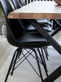 Oslo Esszimmerstuhl PU, schwarz, schwarze Beine Esszimmerstuhl Living Nordic