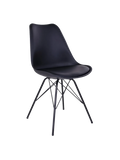 Oslo Esszimmerstuhl PU, schwarz, schwarze Beine Esszimmerstuhl Living Nordic