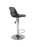 Trondheim Barhocker PU, schwarz, Chrombeine Barhocker Living Nordic