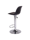 Trondheim Barhocker PU, schwarz, Chrombeine Barhocker Living Nordic
