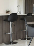 Trondheim Barhocker PU, schwarz, Chrombeine Barhocker Living Nordic