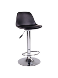 Trondheim Barhocker PU, schwarz, Chrombeine Barhocker Living Nordic