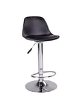 Trondheim Barhocker PU, schwarz, Chrombeine Barhocker Living Nordic