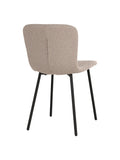 Halden Esszimmerstuhl Bouclé, beige, schwarze Beine Esszimmerstuhl Living Nordic