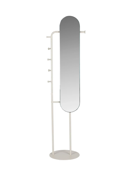 Vero Standspiegel mit Garderobe Beige, Ansicht 1