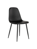 Stockholm Esszimmerstuhl Esszimmerstuhl Living Nordic PU, schwarz, schwarze Beine