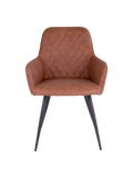 Harbo Esszimmerstuhl Esszimmerstuhl Living Nordic 57x65x87 cm PU, vintage-braun, schwarze Beine