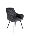 Harbo Esszimmerstuhl Esszimmerstuhl Living Nordic 57x65x87 cm PU, schwarz, schwarze Beine