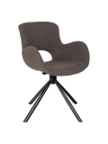 Amorim Esszimmerstuhl Bouclé Esszimmerstuhl Living Nordic mushroom, schwarze Beine