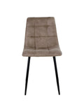 Middelfart Esszimmerstuhl Esszimmerstuhl Living Nordic Mikrofaser, hellbraun, schwarze Beine