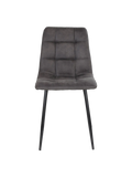 Middelfart Esszimmerstuhl Esszimmerstuhl Living Nordic Mikrofaser, dunkelgrau, schwarze Beine