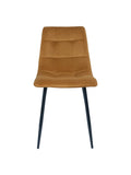 Middelfart Esszimmerstuhl Esszimmerstuhl Living Nordic Samt, senfgelb, schwarze Beine