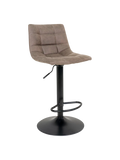 Middelfart Barhocker Barhocker Living Nordic Mikrofaser, hellbraun, schwarze Beine
