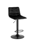 Middelfart Barhocker Barhocker Living Nordic Samt, schwarz, schwarze Beine