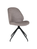 Monte Esszimmerstuhl Esszimmerstuhl Living Nordic 50x60x88 cm Stoff, stone, schwarze Beine